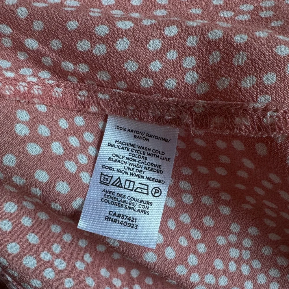 LOFT Coral Pink‎ Button-Front Peplum Blouse Women’s Size 6